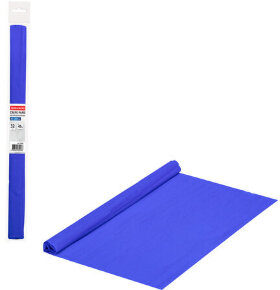 Бумага гофрированная/креповая, 32 г/м2, 50х250 см, индиго, в рулоне, BRAUBERG, 112520