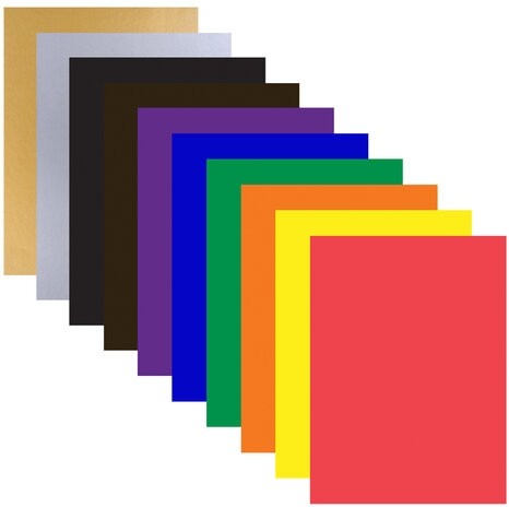 Картон цветной А4 МЕЛОВАННЫЙ ВОЛШЕБНЫЙ EXTRA, 10 листов, 10 цветов, в папке, ЮНЛАНДИЯ, 200х290 мм, 113544