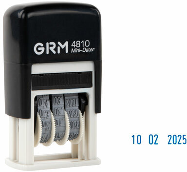Датер-мини месяц цифрами, оттиск 20х3,8 мм синий, GRM 4810 BANK, 124131001