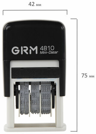 Датер-мини месяц цифрами, оттиск 20х3,8 мм синий, GRM 4810 BANK, 124131001