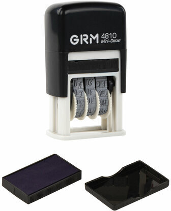 Датер-мини месяц цифрами, оттиск 20х3,8 мм синий, GRM 4810 BANK, 124131001