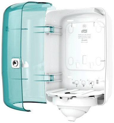 Диспенсер для полотенец с центральной вытяжкой МИНИ, Tork (Система М3) Reflex, голубой, 473167