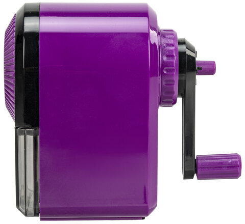 Точилка механическая BRAUBERG ULTRA для чернографитных и цветных карандашей, крепление к столу, цвет корпуса сиреневый с черным, 271341