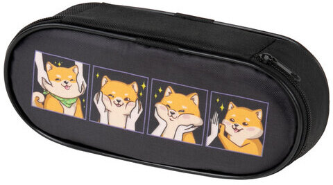 Пенал-футляр BRAUBERG, 1 отделение, полиэстер, органайзер, 21х9х5 см, "Funny dog", 271033