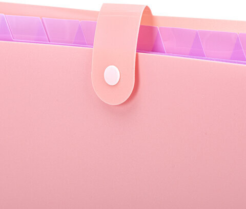 Папка-органайзер на кнопке 12 отделений, BRAUBERG "Extra", А4, персиковая с лавандовым, 271931