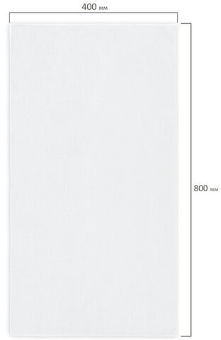 Салфетка из микрофибры супер плотная 40х80 см "WHITE ULTRA DENSE OVERLOCK", белая, LAIMA HOME, 608227