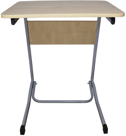 Стол-парта 1-местный нерегулируемый "Олимп" 600х500х760 мм, рост 6, серый каркас, ЛДСП клён