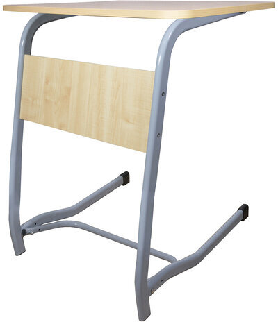 Стол-парта 1-местный нерегулируемый "Олимп" 600х500х760 мм, рост 6, серый каркас, ЛДСП клён