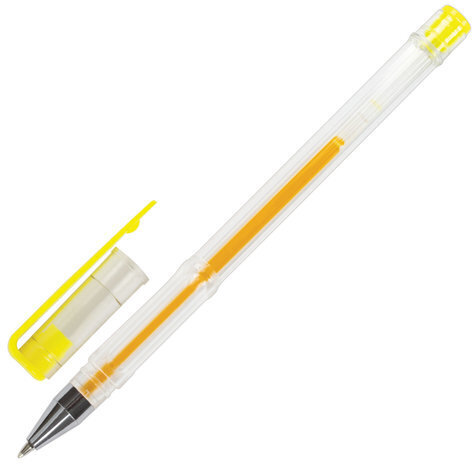 Ручки гелевые ПИФАГОР, НАБОР 6 ЦВЕТОВ, корпус прозрачный, узел 0,5 мм, линия письма 0,35 мм, 142793