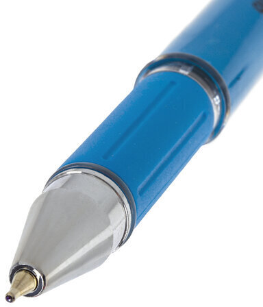 Ручка шариковая масляная с грипом BRAUBERG "Roll", СИНЯЯ, корпус синий, узел 0,7 мм, линия письма 0,35 мм, 143005