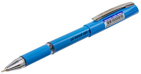 Ручка шариковая масляная с грипом BRAUBERG "Roll", СИНЯЯ, корпус синий, узел 0,7 мм, линия письма 0,35 мм, 143005