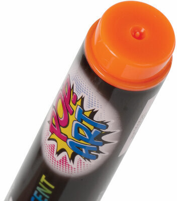 Маркер меловой "POP-ART" ОРАНЖЕВЫЙ, 5 мм, стираемый, для гладких поверхностей, BRAUBERG, 151531