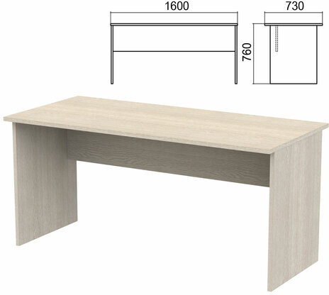 Стол письменный "Арго", 1600х730х760 мм, ясень шимо