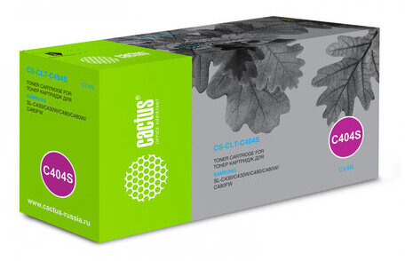 Картридж лазерный CACTUS (CS-CLT-C404S) для Samsung SL-C430/C430W/C480/C480W, голубой, ресурс 1000 страниц