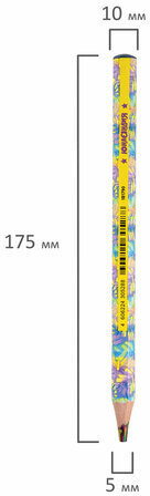 Карандаш с многоцветным грифелем МЯГКИЙ, 1 шт., ЮНЛАНДИЯ "MAGIC TROPIC", тропические цвета, утолщенный, 181790