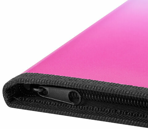 Папка объемная на молнии пластиковая BRAUBERG "Grade", А4, 330х240 мм, 600 мкм, розово-голубой градиент, 271975