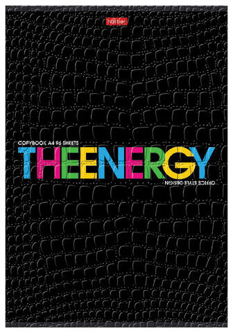 Тетрадь А4, 96 л., HATBER скоба, клетка, тиснение CROCO, "THEBOOK" (3 вида в спайке), 96Т4тВ1