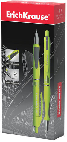 Карандаш механический 0,7 мм, ERICH KRAUSE "Megapolis Concept", корпус зеленый неоновый, 44588