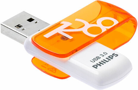 Флеш-диск 128 GB PHILIPS VIVID, разъем USB 3.0, желтый, FM12FD00B/97
