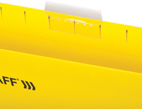 Подвесные папки A4/Foolscap (404х240 мм) до 80 л., КОМПЛЕКТ 10 шт., желтые, картон, STAFF, 270935