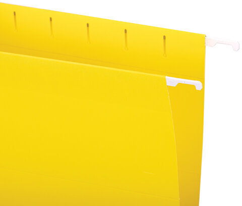 Подвесные папки A4/Foolscap (404х240 мм) до 80 л., КОМПЛЕКТ 10 шт., желтые, картон, STAFF, 270935