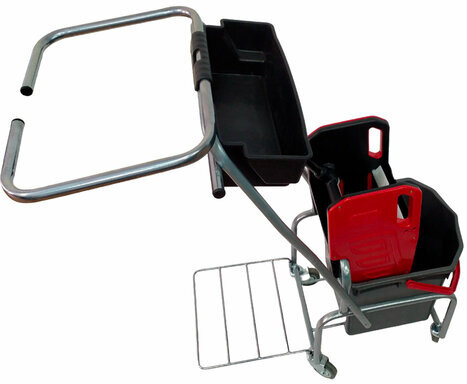 Тележка уборочная Eco-Force, 1 ведро 25л, отжим, лоток для химии, держатель для мешка, металлический каркас, бесшумные колеса, 21EF/6