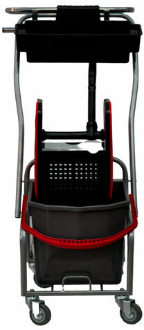 Тележка уборочная Eco-Force, 1 ведро 25л, отжим, лоток для химии, держатель для мешка, металлический каркас, бесшумные колеса, 21EF/6