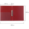 Папка на 2 кольцах BRAUBERG "Стандарт", 25 мм, красная, до 170 листов, 0,8 мм, 221614