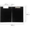 Папка-планшет BRAUBERG "Contract", А4 (315х230 мм), с прижимом и крышкой, пластиковая, черная, сверхпрочная, 1,5 мм, 223489