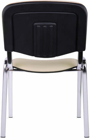 Стул для персонала и посетителей "ИЗО", хромированный каркас, кожзаменитель бежевый Z-21
