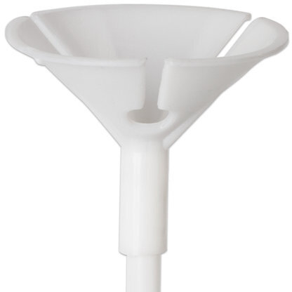 Держатели для воздушных шаров (палочки 40 см + розетки) ЗОЛОТАЯ СКАЗКА, КОМПЛЕКТ 50 штук, белые, 591097