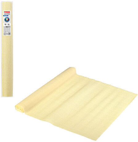 Бумага гофрированная/креповая (ИТАЛИЯ) 180 г/м2, 50х250 см, кремовая (17a1), BRAUBERG FIORE, 112621