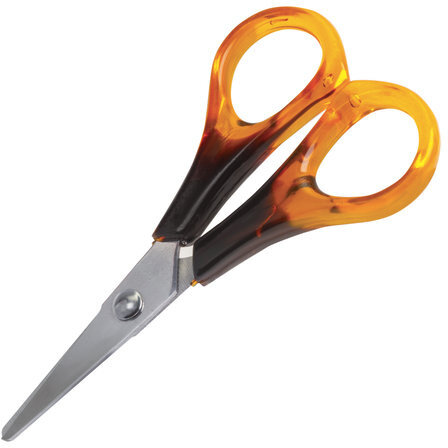 Ножницы STAFF "Basic" 115 мм, ручки под янтарь, ПВХ чехол с европодвесом, 236935