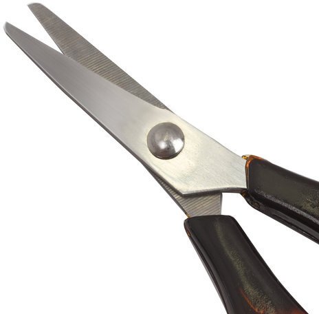 Ножницы STAFF "Basic" 115 мм, ручки под янтарь, ПВХ чехол с европодвесом, 236935