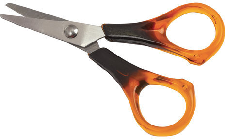 Ножницы STAFF "Basic" 115 мм, ручки под янтарь, ПВХ чехол с европодвесом, 236935