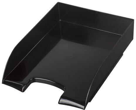 Лоток горизонтальный для бумаг BRAUBERG "Office style", 320х245х65 мм, черный, 237286