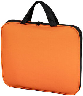 Папка на молнии с ручками STAFF EVERYDAY, А4, полиэстер, ярко-оранжевая, 270735