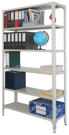 Стеллаж металлический "УНИВЕРСАЛ", 2000х1000х300 мм, УСИЛЕННЫЕ СТОЙКИ, 6 полок, регулируемые опоры, 290144