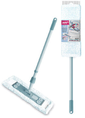 Швабра с флаундером 42 см с насадкой МОП, черенок 85-145 см, насадка МОП (608413), YORK &quot;Magnetic&quot;, 8169, 81690