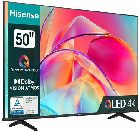 Телевизор HISENSE 50E7KQ, 50" (127 см), 3840 x 2160, 4K, 16:9, SmartTV, Wi-Fi, черный