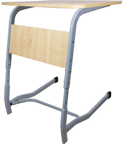 Стол-парта 1-местный регулируемый "Олимп", 600х500х520-640 мм, рост 2-4, серый каркас, ЛДСП клён