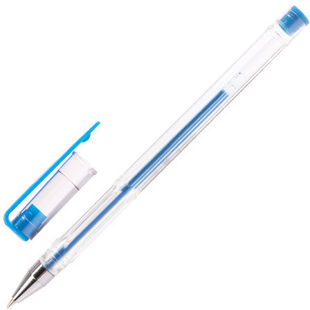 Ручки гелевые ПИФАГОР, НАБОР 10 ЦВЕТОВ, корпус прозрачный, узел 0,5 мм, линия письма 0,35 мм, 142794