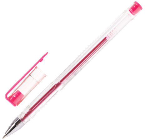 Ручки гелевые ПИФАГОР, НАБОР 10 ЦВЕТОВ, корпус прозрачный, узел 0,5 мм, линия письма 0,35 мм, 142794