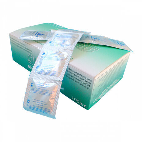 Презервативы для УЗИ АЗРИ, комплект 100 шт., без накопителя, гладкие, без смазки, 190х28 мм