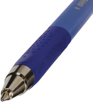 Ручка шариковая масляная с грипом ЮНЛАНДИЯ "АНТИБАКТЕРИАЛЬНАЯ", СИНЯЯ, трехгранная, узел 0,7 мм, 143350, OBP385
