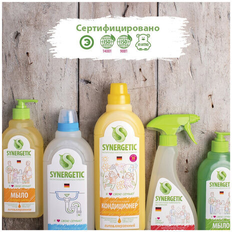 Мыло жидкое 5 л SYNERGETIC "Миндальное молочко", гипоаллергенное, биоразлагаемое, 105506