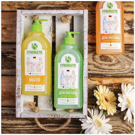 Мыло жидкое 5 л SYNERGETIC "Миндальное молочко", гипоаллергенное, биоразлагаемое, 105506