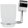 Стакан для туалетных принадлежностей LAIMA, хромированная сталь/стекло, крепление к стене, 607429