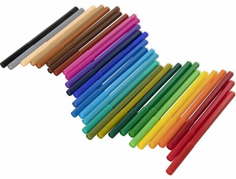 Фломастеры 30 ЦВЕТОВ CENTROPEN "Пингвины", смываемые, вентилируемый колпачок, 7790/30ET, 7 7790 3086