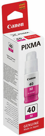 Чернила CANON (GI-40M) для СНПЧ Pixma G5040/G6040, пурпурные, ресурс 7700 страниц, оригинальные, 3401C001